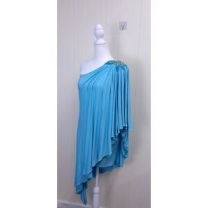 SKY‎ One Shoulder Drape Dress Rhinestone Accent Cocktail Party Sz S /#9019